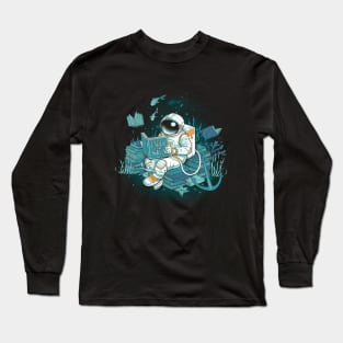 A reader lives a thousand lives - Cosmonaut Under The Sea Long Sleeve T-Shirt